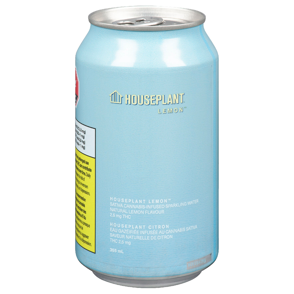 Lemon Sparkling Water- Houseplant (THC) Beverages 4x355ml